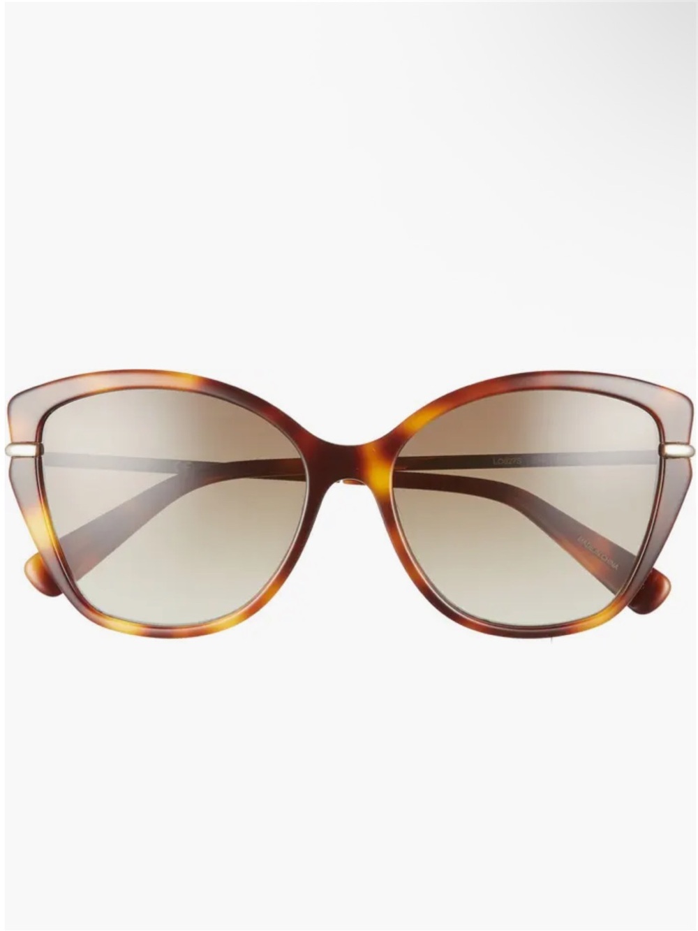 Longchamp Heritage Butterfly 57mm Sunglasses Havana Brown Tortoiseshell Cat-Eye